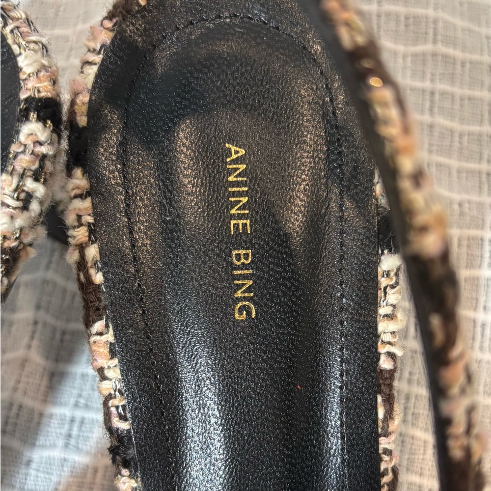 Annie Bing Nina Tweed Slingback Heels - Picture 4 of 7